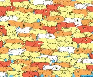 بازی فکری؛ قلب کوچولو لای فیلای گنده پیدا کن