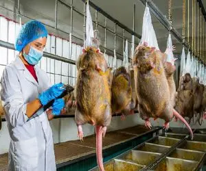 فرآوری موش؛ بعد زادولد موش ها موهاشونو کز میدن نیم پز اسلایس میکنن واسه سالاد سزار