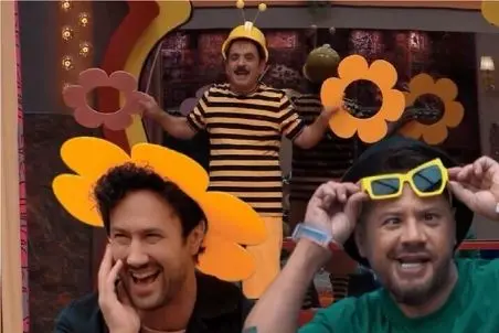 سکانس خندان/رشید میگه گوسالمون داره میاد یونجه میخواد علیخانی اون بالا مرده از خنده