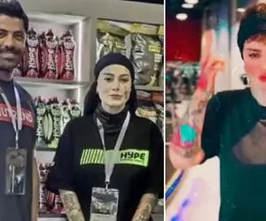 وقتی سحر قریشی شکمش اومد بالا نافرم؛ با هرکولای بدنساز چه فجیییع رفته تو فاز!