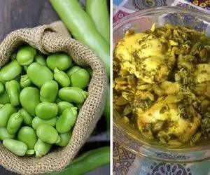 طرز تهیه خوراک باقالی سبز با مرغ / بهترین دستور برای طبخ یه غذای سریع و عالی