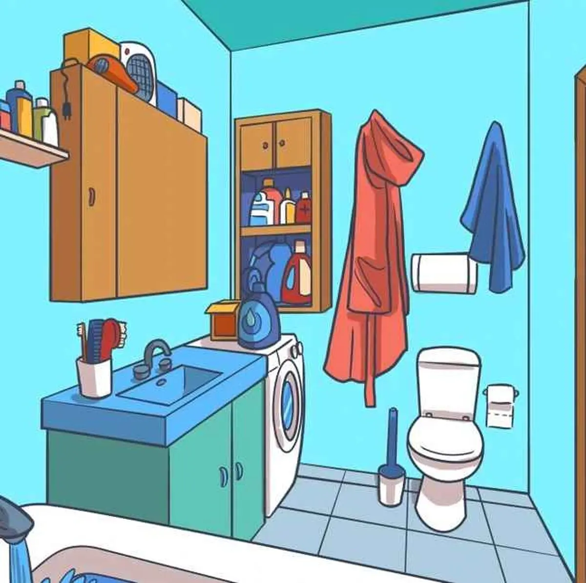 find headphones in the bathroom (1)