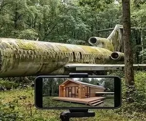 معماری خلاقانه؛ داخل هواپیمای قراضه و اسقاطی رو بازسازی کرد شد خونه ی رویاها