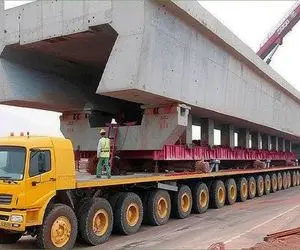 جابه جایی جانکاه؛ پل بتنی 125000 تنی رو با تریلی بردن واسه ترمیم و نصب