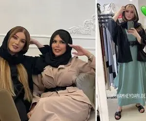 متین ستوده یه طاقه پارچه کشیده دورش مثلا شده لباااس؛ رنگ تریپش چه جذابه به پوست سفیدش!