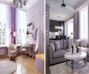 ست کردن پرده یاسی با مبل/ یه ترکیب شیک و جذاب برای خانم های دکورهای های لول پسند