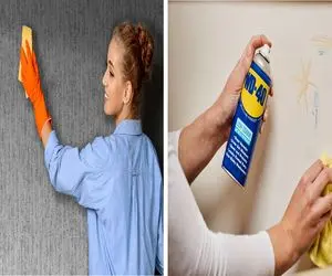 با مواد در دسترس کاغذ دیواری رو تمیز تر از روز اول کن/ حرفه ای تمیزکاری کن