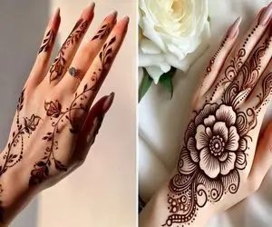 ایده های طرح حنا رو دست؛ هم مدلای ظریف و مینیمال هم شلوغ و پرجزئیات مختص اشرافی پسندا