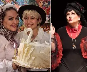 کیک آشو لاش "بهاره خانم" مایه دار؛ دخترشم که تتو زده اونم رو گردن بلورش!