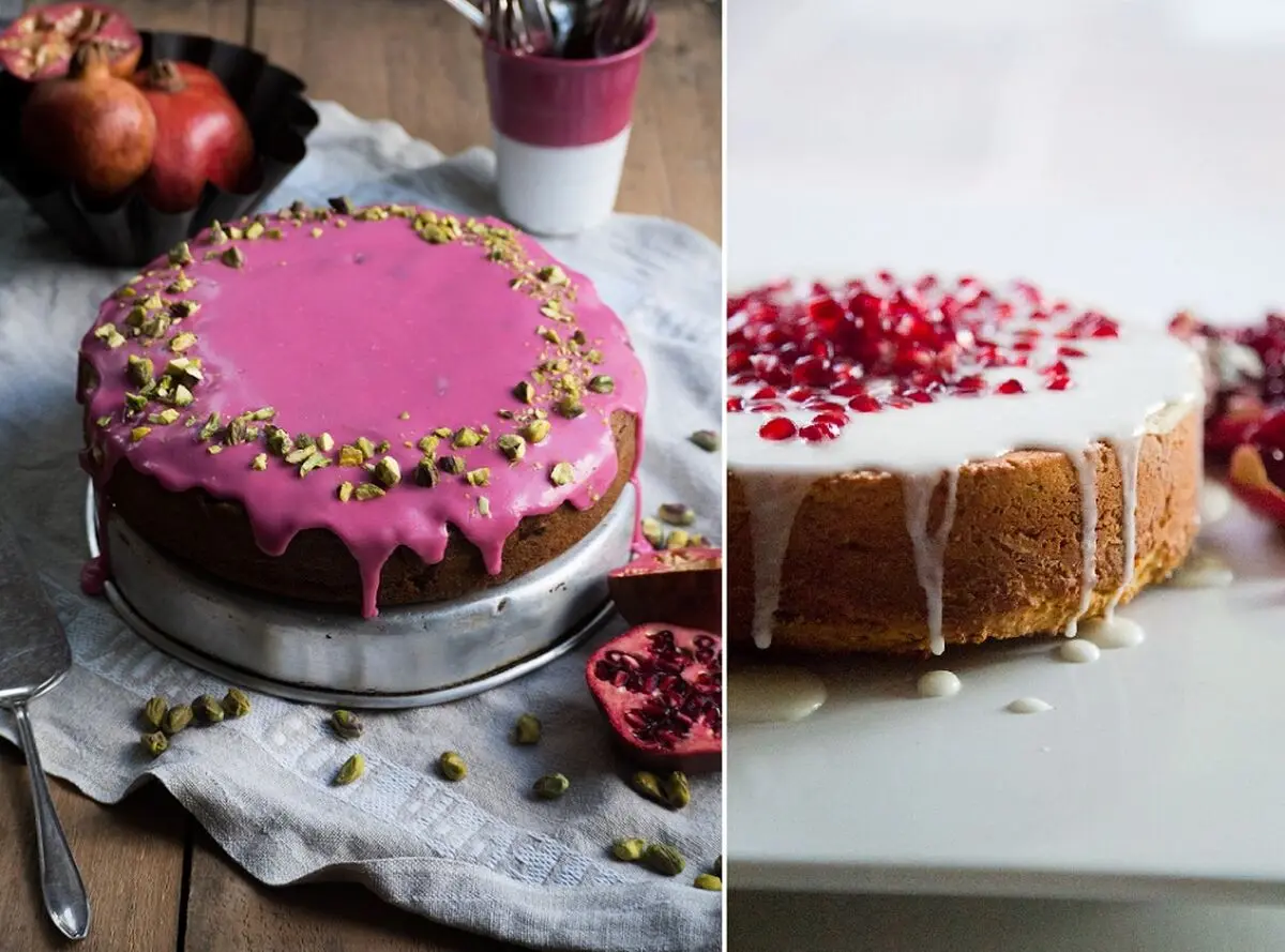 Pistachio+&+Pomegranate+Cake