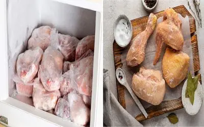 یخ زدایی مرغ تو کمترین زمان/ با این ترفندا سه سوته یخ مرغت آب میشه