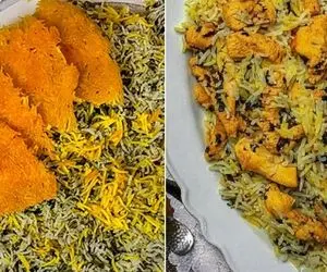 طرز تهیه گشنیزپلو با مرغ زعفرونی/ این پلو مخلوط خوشمزه رو به لیست غذاهات اضافه کن