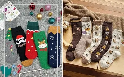 جوراب های پشمی جدید و فانتزی