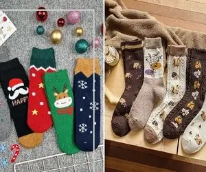 جوراب های پشمی جدید و فانتزی