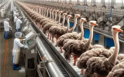 فرآوری شترمرغ ؛ برای درخشش مد و گوشت لذیذ شترمرغ پروش میدن میلیاردیه ارزشش