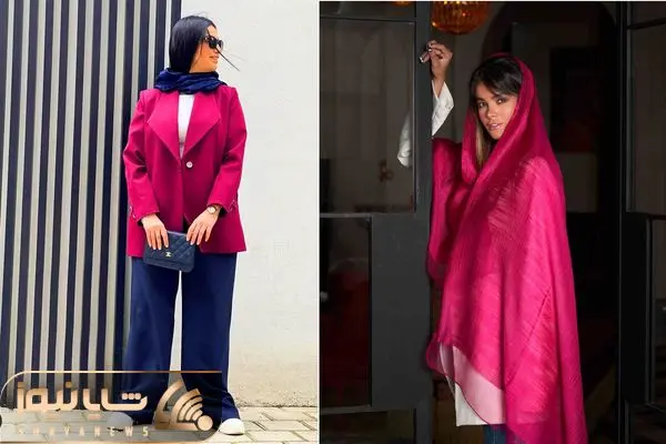 استایل آبی و سرخابی