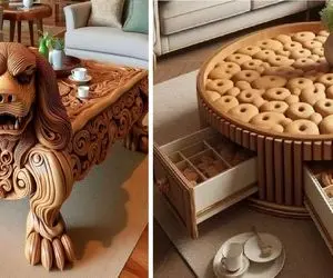 شگفت انگیز ترین طرح های میز جلو مبلی / مدرن ترین مدل ها با کشو و تزینات خاص