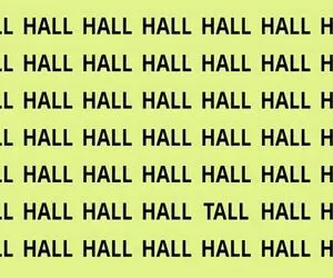 بازی فکری؛ فقط ۱٪با بینایی ۶/۶ میتونن 'TALL'بین 'HALL'پیدا کنن تو خودت ندیدی نیا جلو