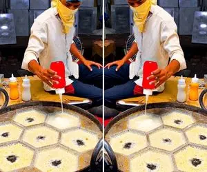 عجیب ترین غذای خیابانی؛ انقدر خفن غذاش که یارو دهنش رو با دستمال بسته بیشتر شبیه اسید!