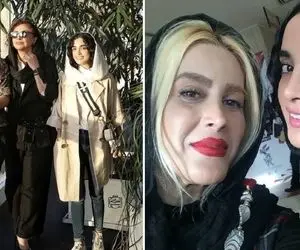 "الهه حصاری" کنار خواهر کوچیکش که پر از ژله چقدر نوجَوونه / تیپ قدیم قدیمی این بازیگر