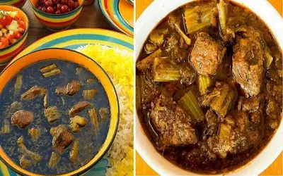 طرز تهیه پلو و خورشت کرفس با گوشت / رازهای لعاب دار شدنش رو گفتم از دستش نده