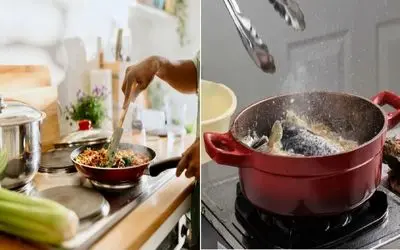 ایده هایی برای جلوگیری از پاشیدن روغن روی اجاق گاز موقع پخت غذای سرخ کردنی؛ ترفند ناب