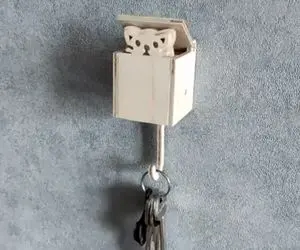 ایده های خلاقانه؛ آویز کلید چوبی که وقتی کلیدتو آویزونش میکنه کله سگ ازش بیرون می یاد