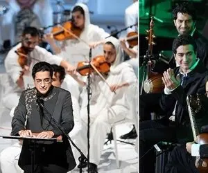 آواز همایونی؛ همایون شجریان تو کنسرت مدان خدا رو خوند همه مردهای سالن ایستاده کف زدن