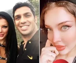 جن و انس که میگن یعنی این استایل سپهر حیدری و زنش؛ ژل و عمل و پروتز و لباس تنگ  سَمی!