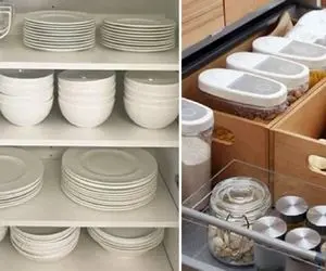 ظرفات تو کابینتا جا نمیشه و مثل برج رو هم چیدی؟ اونجوری زشته ترفندشو یادت دادم بیا