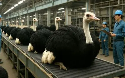 فرآوری شترمرغ؛  از تخم غول‌پیکر تا چرم لوکس / پرنده‌ای که طلا تولید می‌کند!