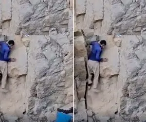 بازی با جون؛ پسره جونش رو گذاشته کف دستش اگه 1 ثانیه غفلت کرده بود به فنا رفته بود