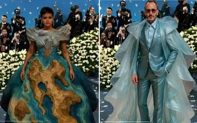 بازسازی سورئال مت‌گالا 2025 / خلیج همیشه فارس روی شانه‌های مد و تن سلبریتی ها