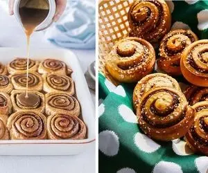 طرز تهیه رول دارچینی / یه نون خوش عطر و طعم که روز پاییزیت رو میسازه