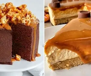 طرز تهیه کیک کاراملی با پودر آماده / عطر و طعم این کیک خونگی بی نظیره