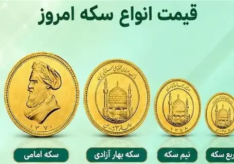 قیمت سکه امامی و سکه بهار آزادی امروز پنجشنبه 2 مهر 1405 / گرانی 5 میلیونی