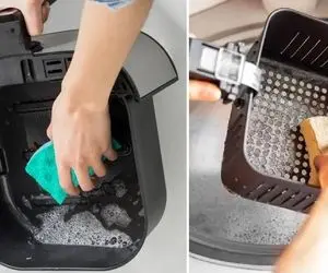 غذا پختن با سرخ کن راحته و حال میده ولی امان تمیز کردنش؛ ترفندای آسون واست دارم هلو