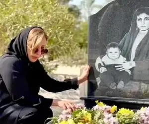 آواز احساسی؛ مرجانه گلچین هم داغدار شده سرمزار عزیزش سوزناک میخونه قلبت تیره میکشه