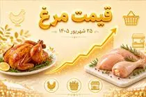 قیمت مرغ امروز چهارشنبه 25 شهریور 1405 / هر کیلو مرغ چقدر شد؟