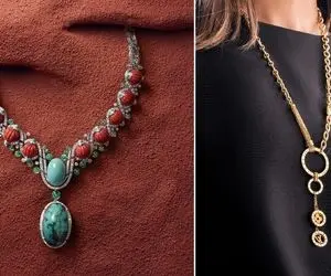 آشنایی با انواع مدل های گردنبند / خوشگلاسیون یقه مانتو یا لباس مهمونی به گردنبندشه