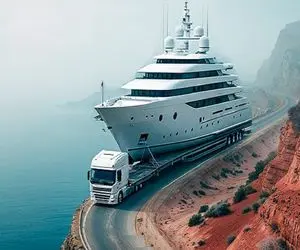 جابه جایی جانکاه؛ تو جاده پر پیچ و خم کشتی کروز و بار تریلی کردن هر آن ممکنه بره دره