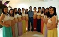 (عکس) این مرد 13 زنش را همزمان حامله کرد!