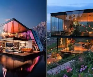 ابر سازه ها / تو قلب جنگل ویلاهای شیشه ای ساختن که معمارها باید پیشش لنگ بندازن