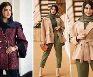 با این کت ها شیک میشی / مثلا یکیش کت ژاکارد لمینت شده هستش که نوبره از قشنگی تو تن