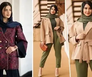 با این کت ها شیک میشی / مثلا یکیش کت ژاکارد لمینت شده هستش که نوبره از قشنگی تو تن
