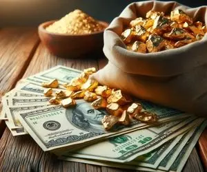 تاج پادشاهی سال 2024 بر سر طلای 18 عیار