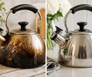 سفید و درخشنده شدن کتری استیل سوخته؛ خرید کتری نو عاقلانه نیست وقتی قبلی عالی میشه