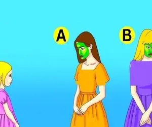 بازی فکری؛ اونایی که به هوششون مینازن افاده میان میتونن مادر دخترک موطلایی رو دریابن