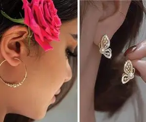 گوشواره طلا مد 2024 / امسال با این مدلای طلا جوری خوشگل میشی همه حظ میکنن