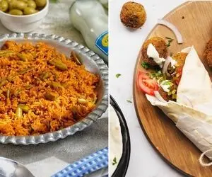 طرز تهیه لوبیا پلو و ساندویچ فلافل